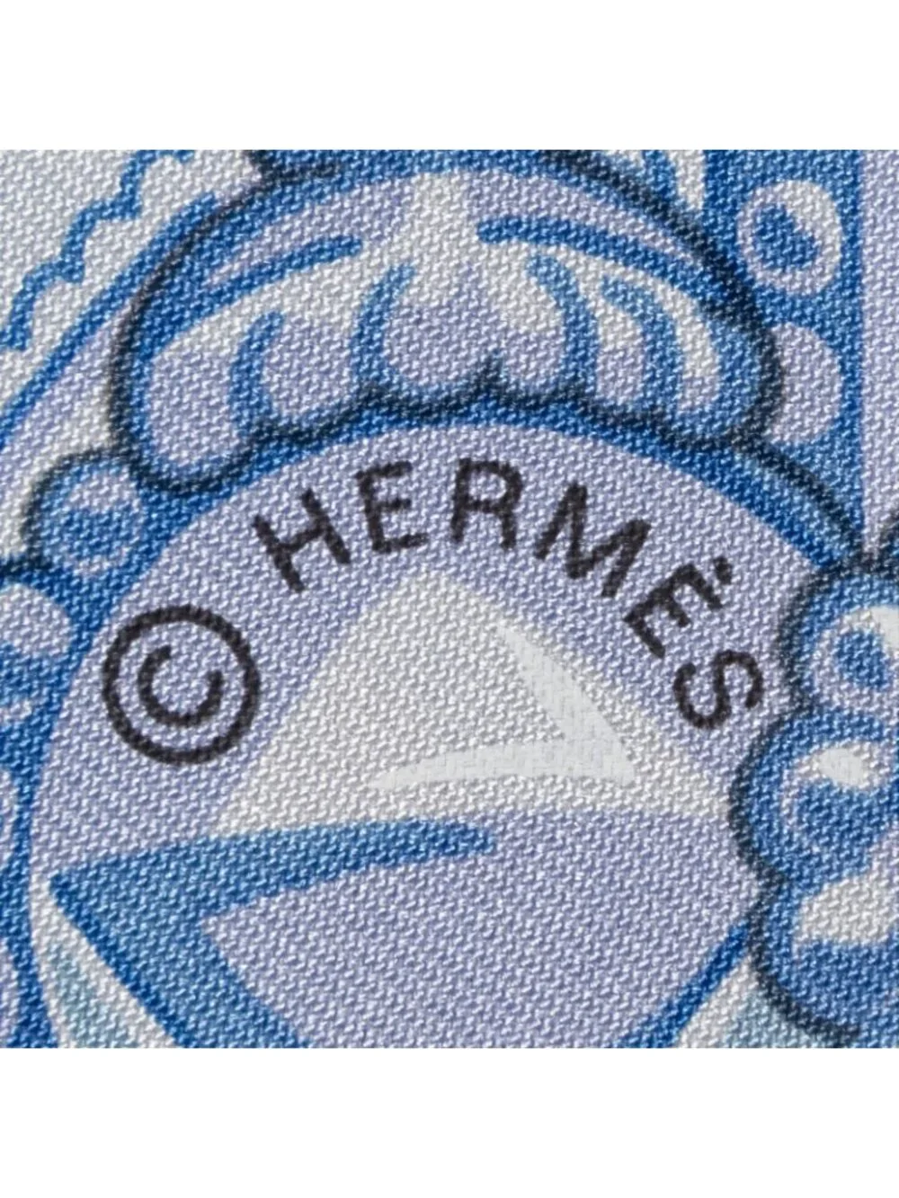 Hermes Scarf Teal Orange Blue Silk
